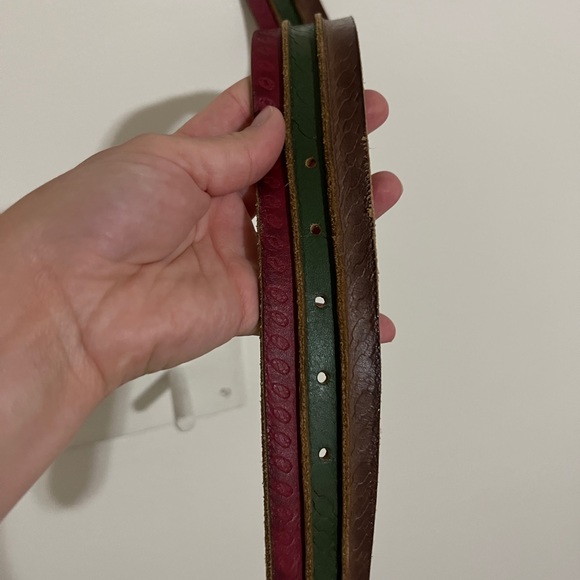 Lucky Brand Green, Red, and Brown Belt - Picture 4 of 9